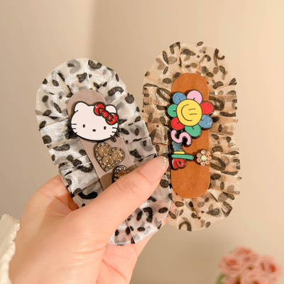 复古豹纹hellokitty魔术贴