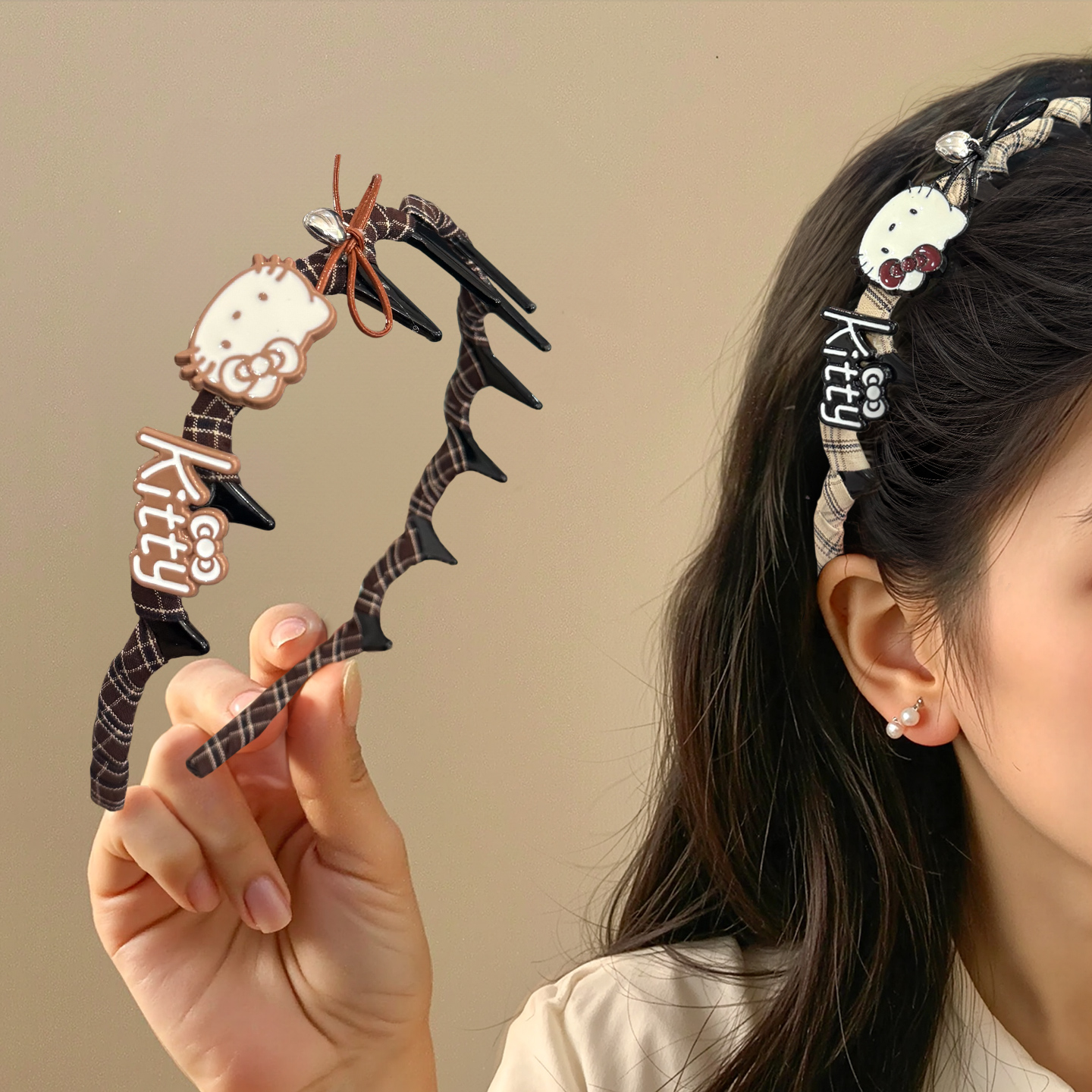 甜美卡通kt猫发箍日常外戴头箍