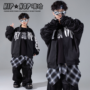 儿童街舞演出服嘻哈少儿hiphop舞蹈服元 旦表演服男童齐舞走秀潮服