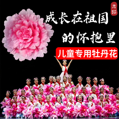 儿童古典舞跳舞专用手持牡丹花