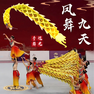 凤舞九天舞龙道具健身甩龙舞龙彩带年会开场舞表演专用龙头手甩龙