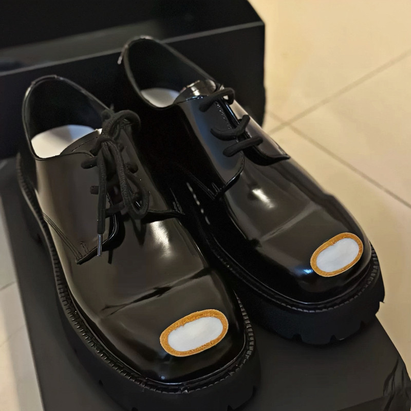 MM STYLE CAKE DERBY LEATHER SHOES