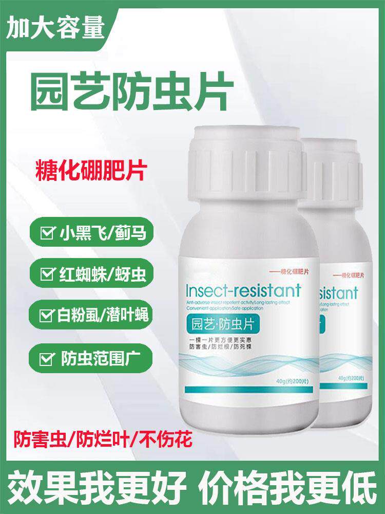 园艺防虫片糖化硼肥片绿植花卉防虫颗粒园艺驱虫片驱蚊虫防飞蚜虫