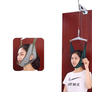 牵引护颈颈托吊挂式颈部固定脖套器家用吊脖纠正脖子前倾神器拉伸