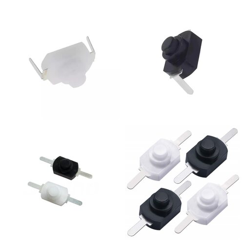 1208直脚弯脚双触点自锁按钮开关