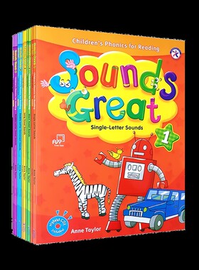 原版进口Compass自然拼读 Sounds Great 1 2 3 4 5级别 小学英语儿童语音零基础启蒙培训教材 26个字母发音phonics系列
