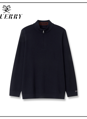 【潘文青补贴】EQ男装长袖休闲通羊毛山羊绒混纺立领毛衣-M463