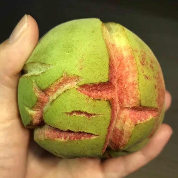 山东裂桃丑桃爆炸桃网红初秋裂桃安丘蜜桃青州蜜桃超甜脆桃顺丰邮