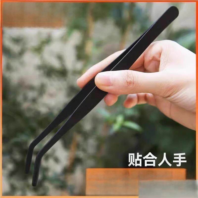 塑料镊子加长电子厂专用防静电实验室塑胶绝缘宽发夹小聂子工具