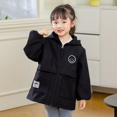 儿童防水罩衣秋冬长袖连帽