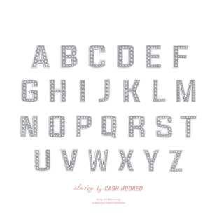 ClassybyCH 银饰 26字母系列 满钻26字母陨石吊坠 轻奢生日礼物送