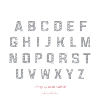 ClassybyCH满钻26字母陨石吊坠