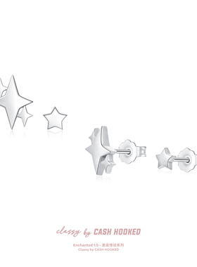 ClassybyCH 银饰 邂逅悸动系列 流光星河耳钉 轻奢生日送礼