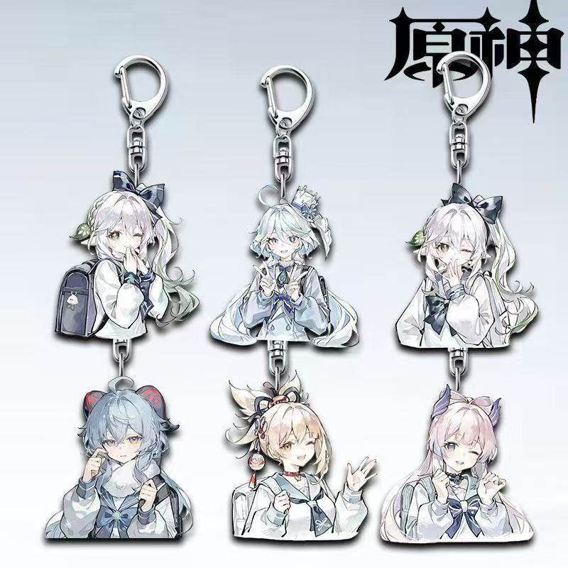 原神芙宁娜纳西妲Q版高颜值钥匙扣学生书包装饰随身背包小挂件
