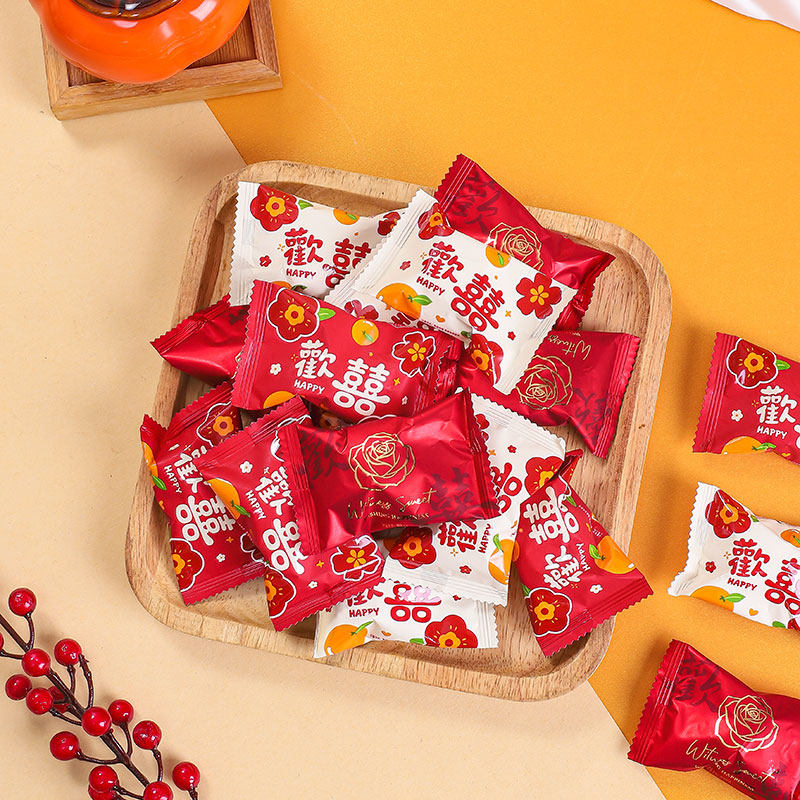 结婚订婚糖果网红小零食欢喜软糖玫瑰软糖水果味软糖喜糖