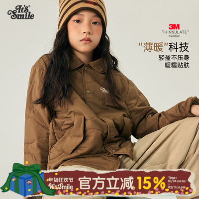 Itssmile儿童轻薄保暖衬衫外套