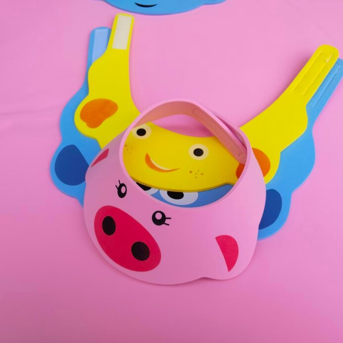 加厚款魔术贴调节大小洗头帽婴幼儿洗发帽儿童洗头挡水帽防水不漏