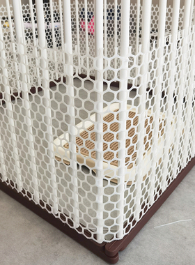 宠物狗笼围栏防护塑料网格加密防越狱防猫阳台网防逃网封窗围栏网