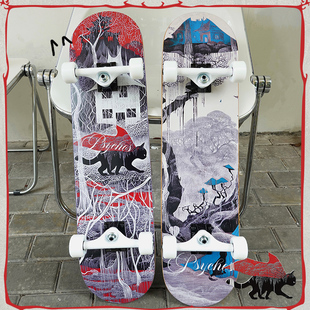 沸点psychos莎可斯滑板成人女生初学者青少年专业板森林秘境系列