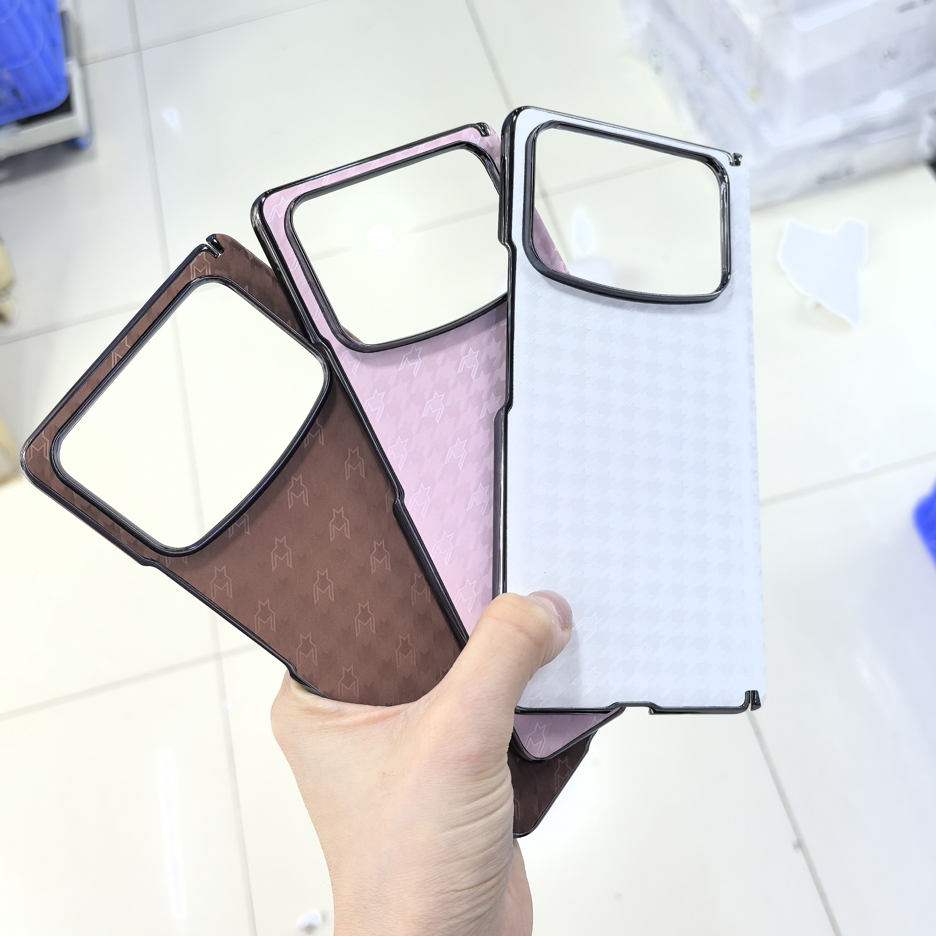 适用小米MIXFold4折叠屏手机壳mixfold4新款高级感千鸟格纹皮质中轴保护磁吸铰链超薄全包防摔保护套高档后壳