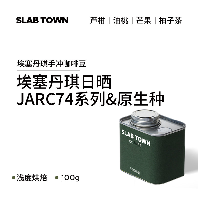 SLAB TOWN 埃塞原生种丹琪日晒 芒果菠萝 精品新鲜咖啡豆美式100g