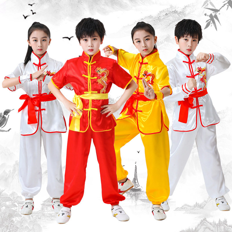 儿童武术练功服少儿功夫训练服舞龙舞狮演出服比赛太极表演服