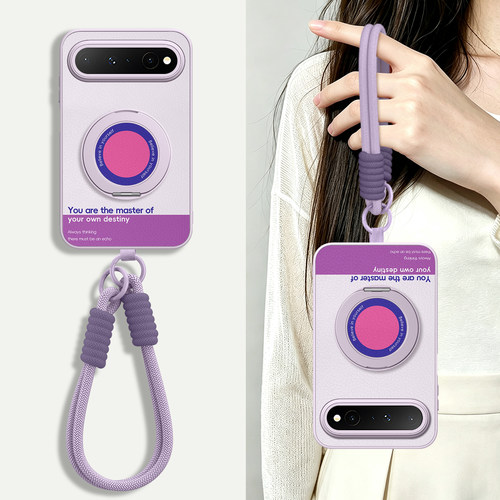 【简约撞色】皮纹壳带挂绳
