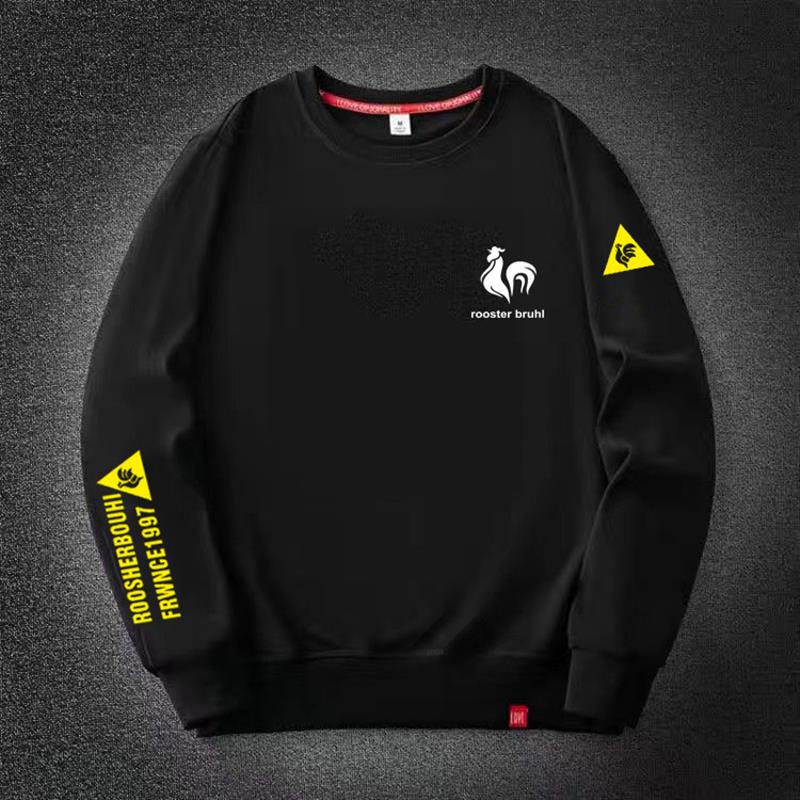 法国公鸡卫衣男女春秋薄款大码宽松圆领休闲百搭加绒潮牌长袖上衣