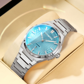 2026年布加迪手表商务全自动机械表玑镂纹理男士 腕表时尚 防水夜光