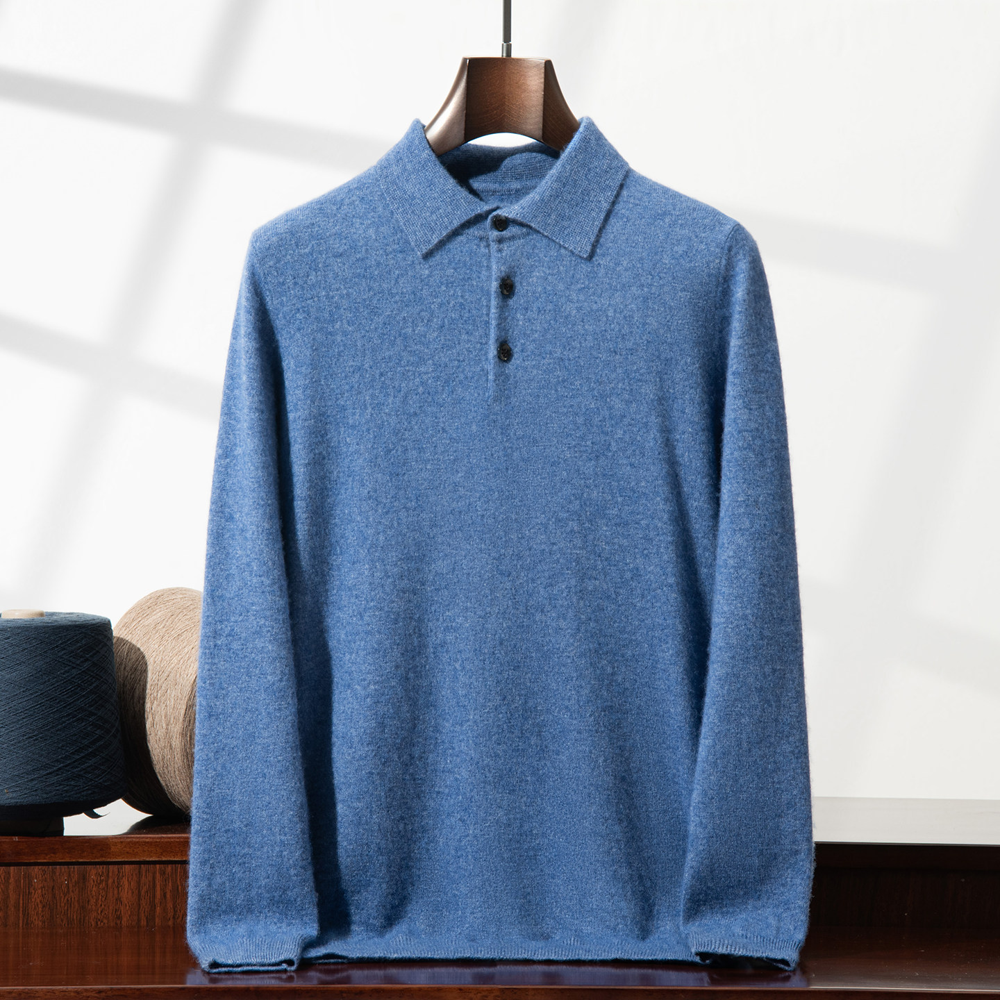 男人衣服好在灵魂~男士POLO领山羊绒衫保暖毛衣商务休闲打底套衫