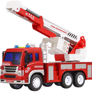 儿童文艺消防车玩具男孩宝宝伸缩救援车水泵车登高车升降车3模型6
