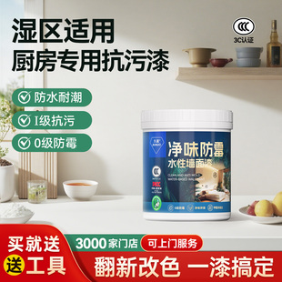 久诺厨房抗污耐脏内墙乳胶漆家用自刷防水防霉防潮墙面漆翻新涂料