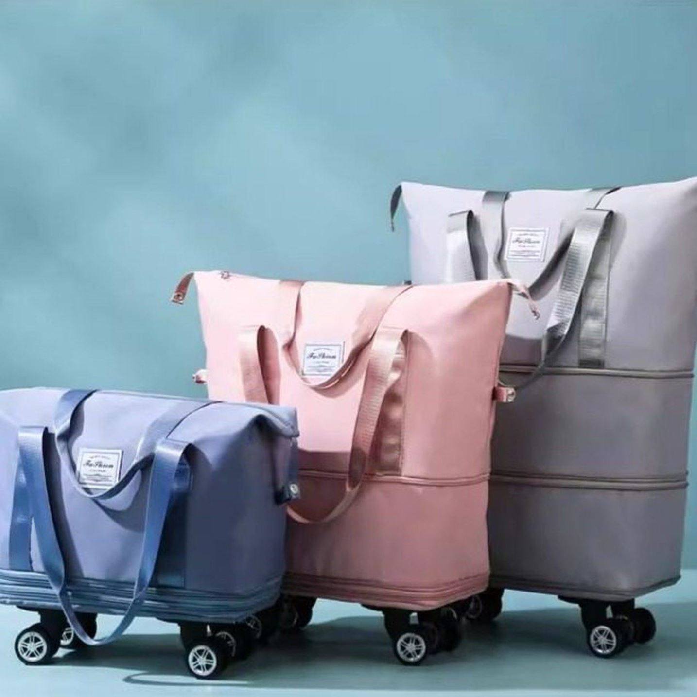 手提拉杆箱式带滑轮折叠收纳衣服行李袋旅行包大容量短途旅游轻便,收纳整理,购物车袋/包,淘宝优惠券,粉丝福利购,淘宝优惠卷