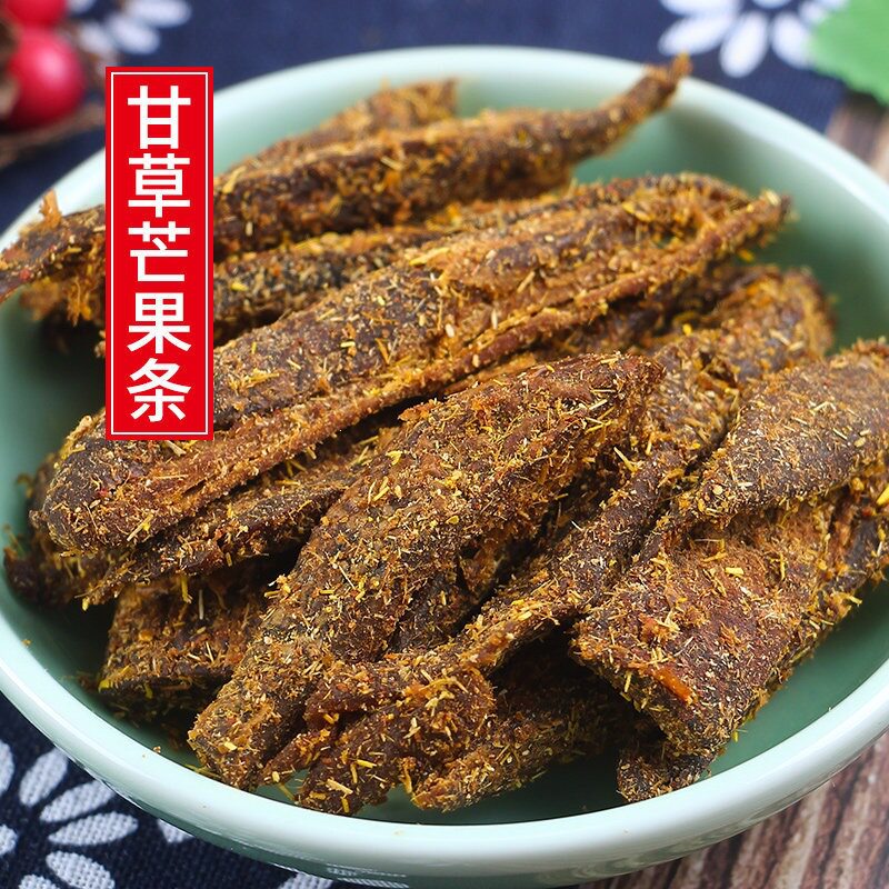 甘草芒果干条咸味甜味九制酱盐津奶油芒果干蜜饯果脯怀旧零食