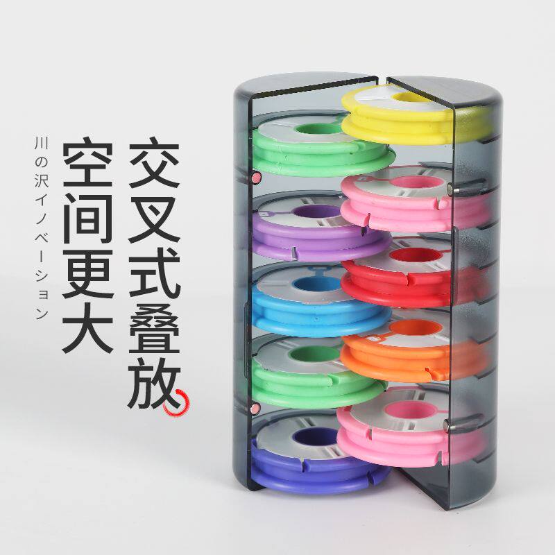 硅胶主线盒多功能便携卡槽线组彩虹主线轴渔具用品配件收纳轴专用