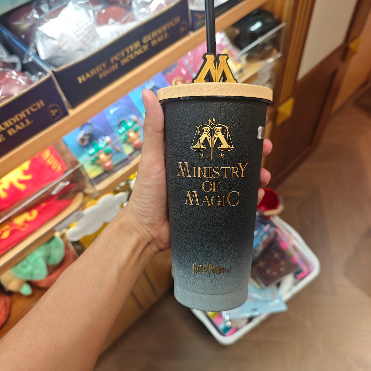 MINISO哈利波特系列双层吸管钢杯保温杯550ml名创优品