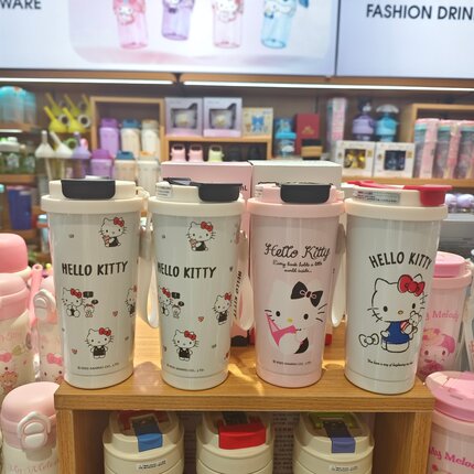 名创优品三丽鸥HelloKitty美乐蒂不锈钢保温杯双饮保暖水杯MINISO