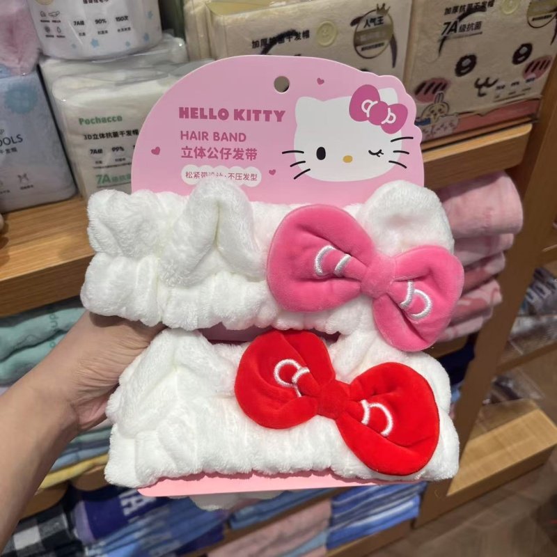 MINISO三丽鸥家族卡通束发带HelloKitty蓬松柔软名创优品