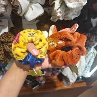 名创优品迪士尼疯狂动物城系列可爱毛绒发圈豹警官尼克MINISO