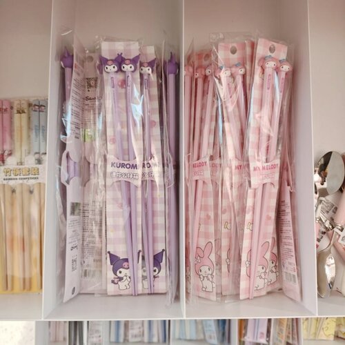 MINISO三丽鸥迷你公仔筷餐具名创优品酷洛米美乐蒂布丁狗凯蒂猫