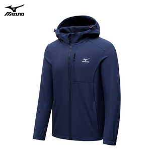 Mizuno 夹克 美津浓冲锋衣外套男潮牌秋冬季 户外休闲宽松加绒男士