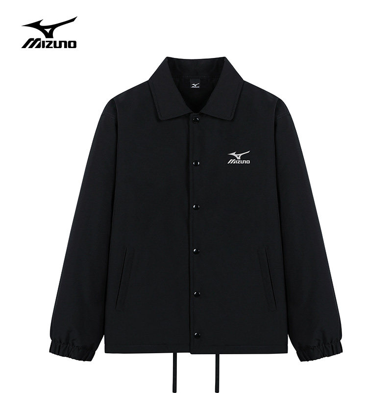 Mizuno/美津浓外套男冬季加绒加厚潮牌户外休闲夹克宽松翻领棉衣