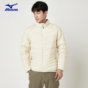 Mizuno/美津浓男款秋冬薄款外套男士户外休闲宽松立领轻薄羽绒服