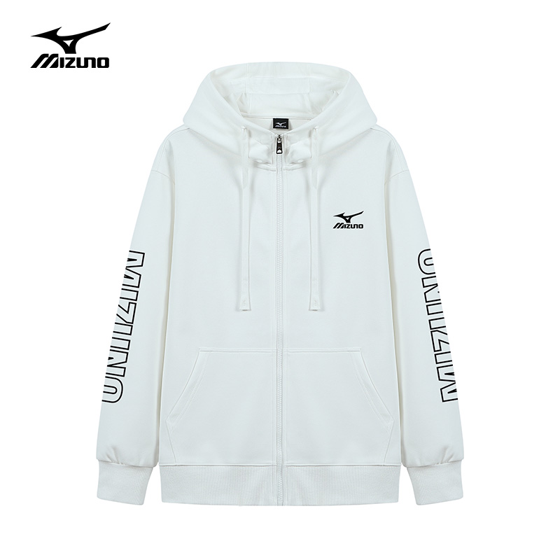 Mizuno/美津浓连帽户外卫衣男款潮流ins秋冬季长袖宽松加绒外套男