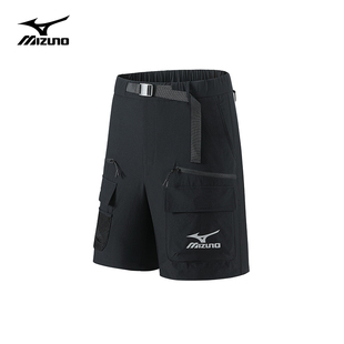 Mizuno/美津浓工装五分短裤男款夏季户外休闲宽松透气男士登山裤