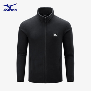 立领情侣夹克 开衫 Mizuno 美津浓户外休闲抓绒衣外套男潮牌秋冬季