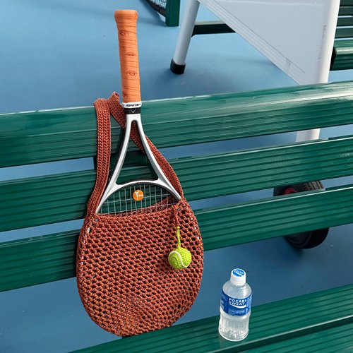 网球拍包手工钩针DIY网球包多功能网球拍套单肩背可斜挎网球袋