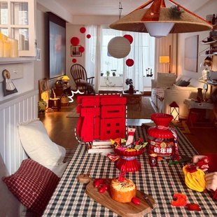福字摆件立体福字新年装饰2026马年春节元旦玄关桌面氛围感装饰