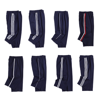 七分裤纯棉运动小学生校服裤子