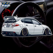 可定制JDM日系翼豹STI改装 车反光汽车贴纸车门车身贴车尾后玻璃贴